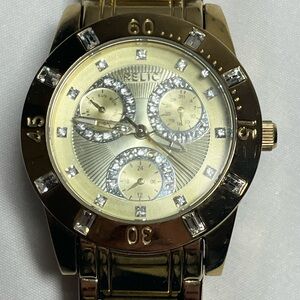 Relic Gold Watch with Crystal Accents